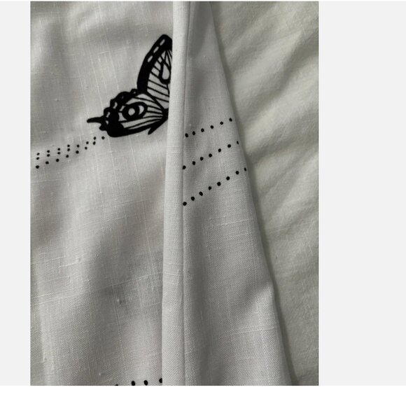 VINTAGE THE VESTED GENTRESS WHITE & BLACK BUTTERFLY DRESS - Picture 8 of 12